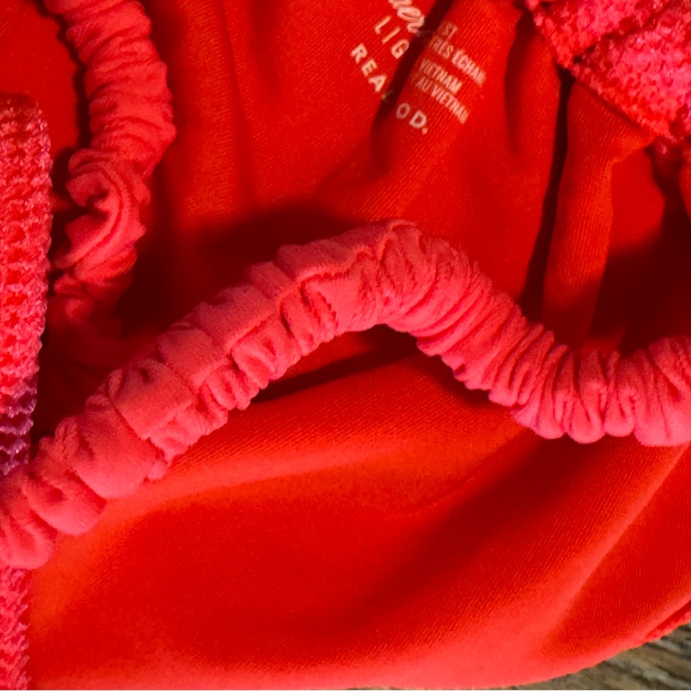 NWT Aerie bikini bottom size large Cheekiest bright spring coral color tie side - Picture 8 of 9